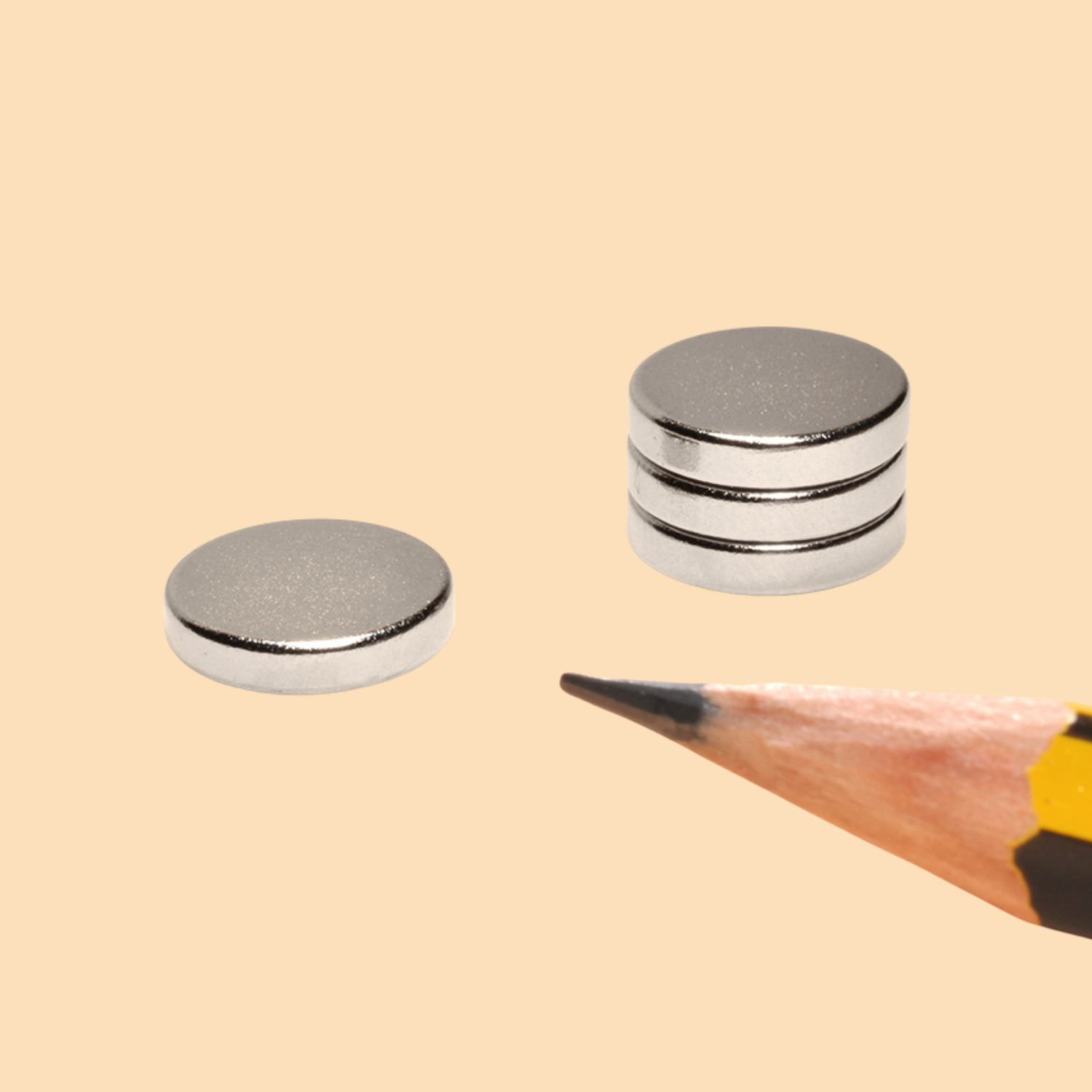 Neodymium Magnet Disc - 10.5mm diameter - 3mm thickness - grade n35 - Buy online wholesale and retail - model DN01.35NI00.10.53