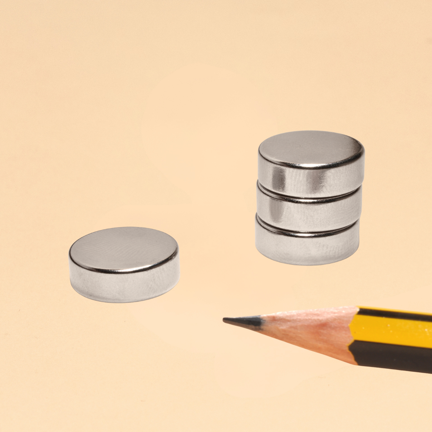 Neodymium Magnet Disc - 15mm diameter - 8mm thickness - grade n35 - Buy online wholesale and retail - model DN01.35NI00.158