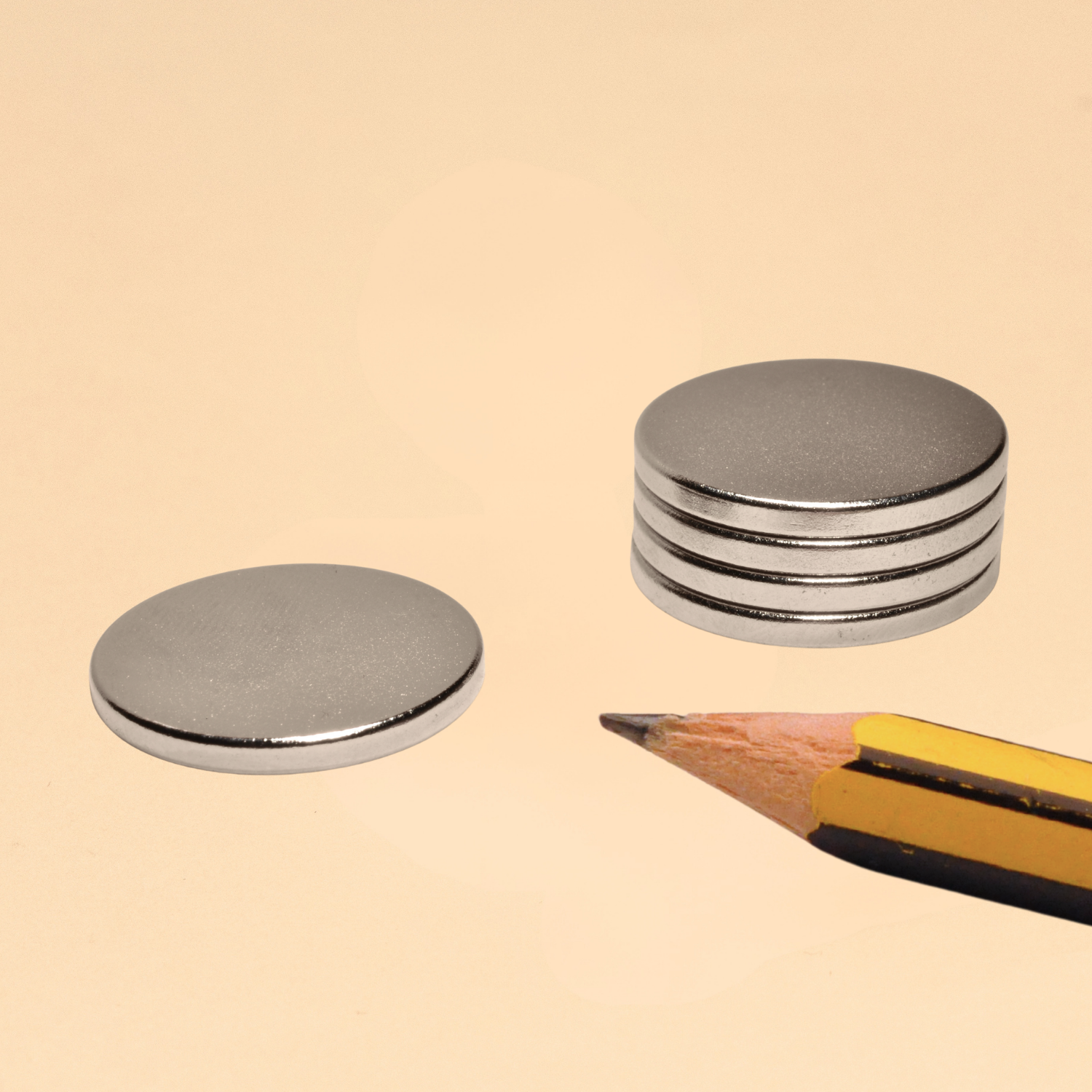 Neodymium Magnet Disc - 19mm diameter - 2.6mm thickness - grade n35 - Buy online wholesale and retail - model DN01.35NI00.192.6