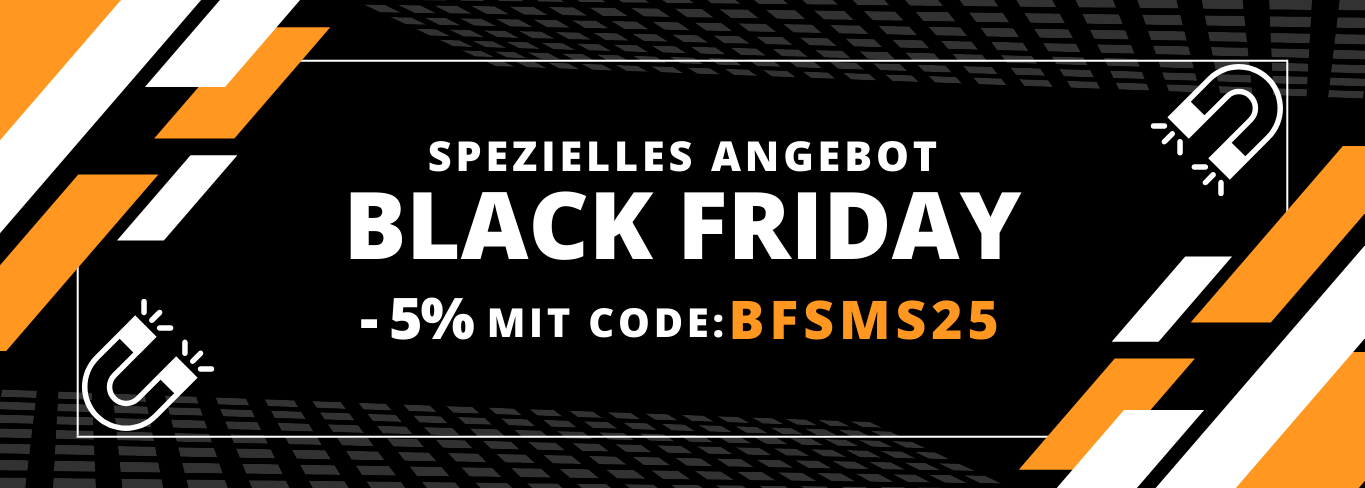 Black Friday-Aktion Rabatte auf alle Magnete online